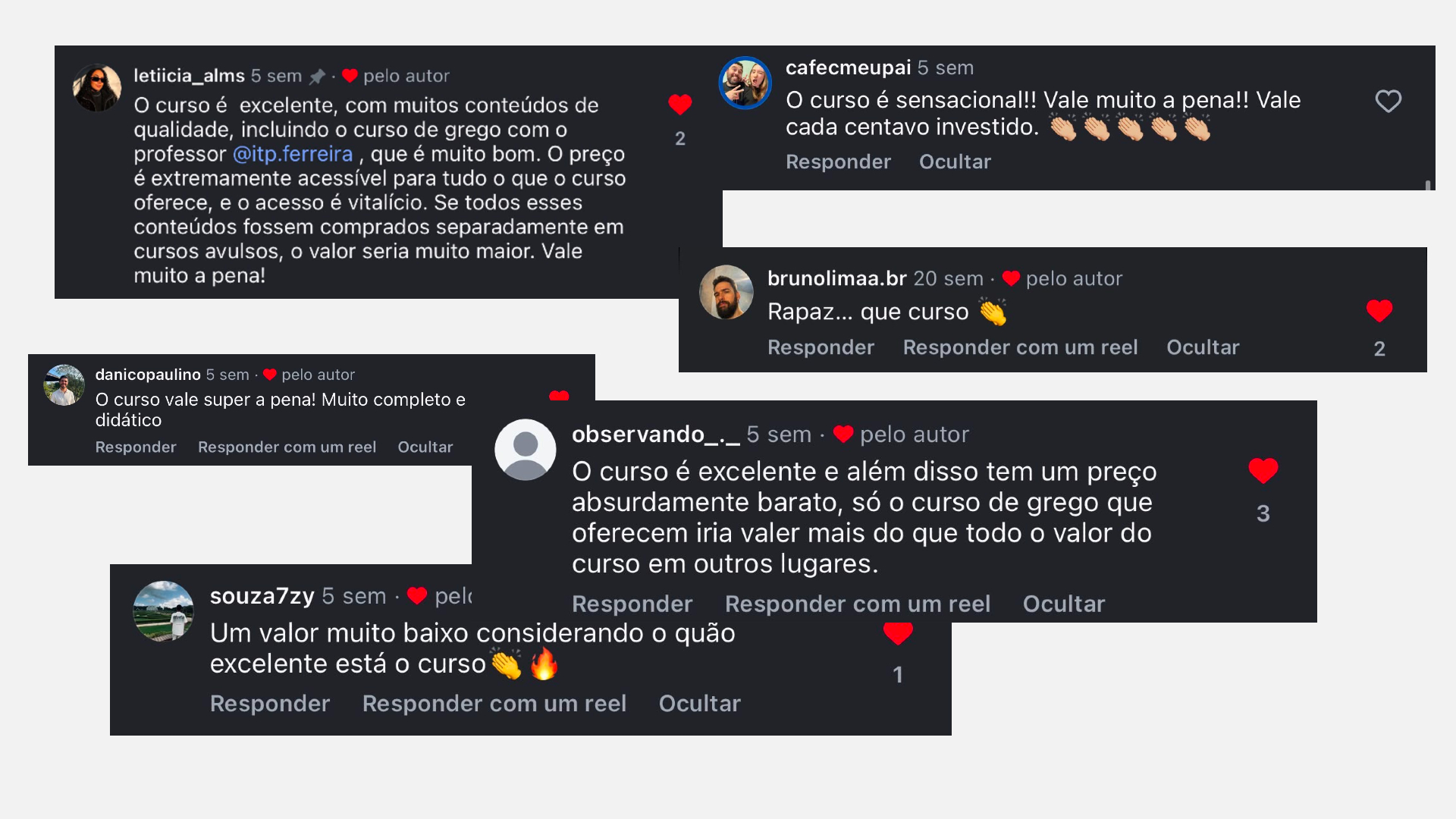 Opinião de alunos da Ekklesia Academy
